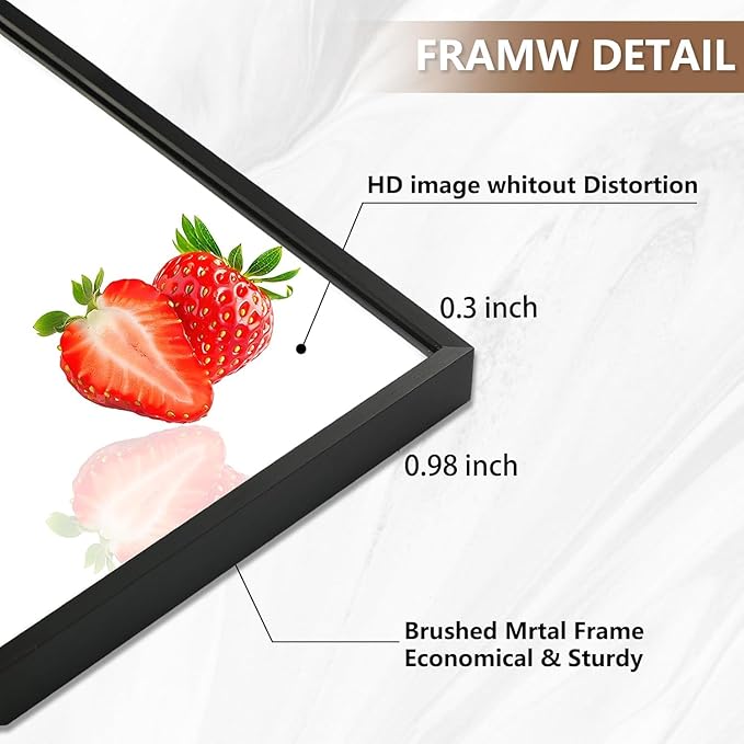 Black Bathroom Mirror, 22"x30" Rectangle Mirror, Matte Black Mirror, Metal Frame Square Corner Vanity Mirror, Wall Mounted Mirror for Modern, Living Room, Bedroom, Horizontal Or Vertical