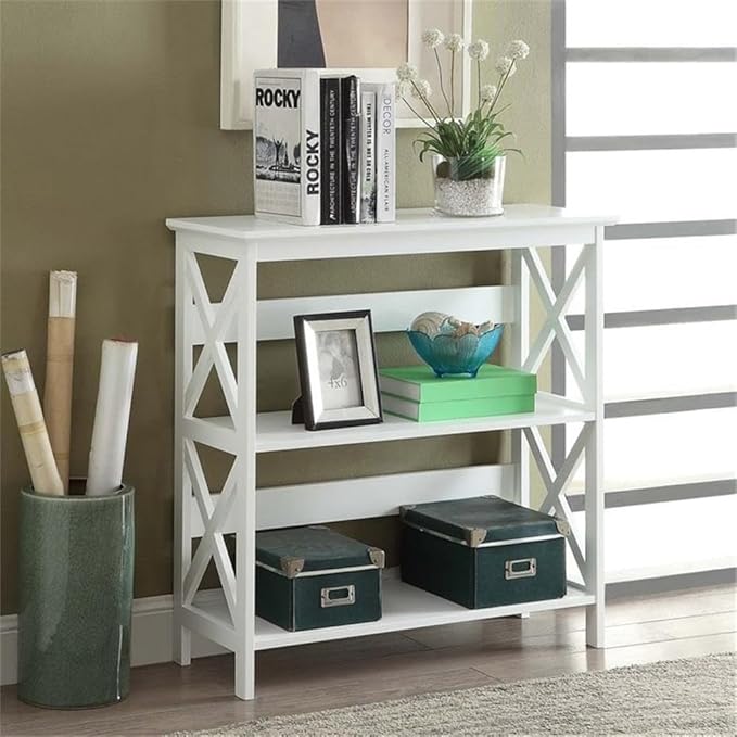 Convenience Concepts Oxford 3 Tier Bookcase, White