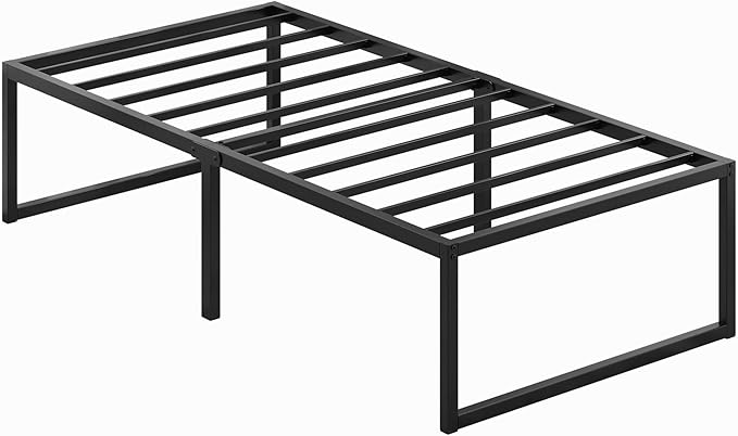 18 Inch Twin XL Bed Frames Heavy Duty Metal XL Twin Platform Bed Frame No Box Spring Needed, Noise Free, Easy Assembly, Black