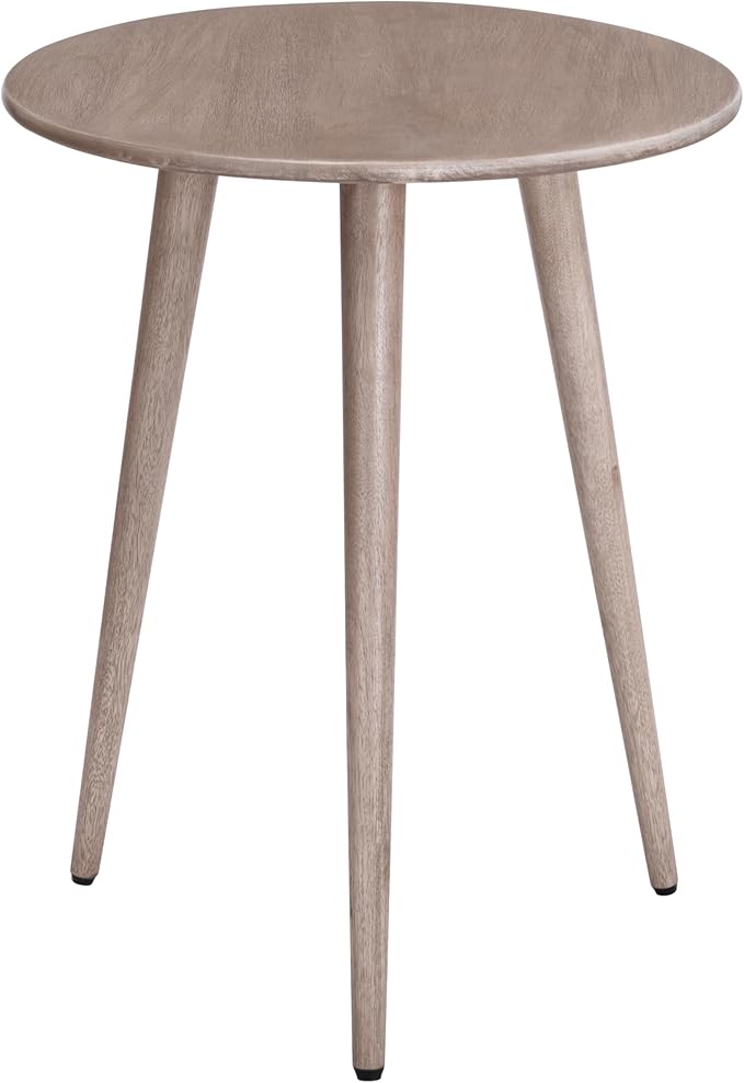 MH London Side Table - Konak End Table. Exclusively Designed Hand-Crafted Small Nightstand. Solid Wood Round End Table. Contemporary Accent Table for Bedrooms, Living Rooms and Home Office