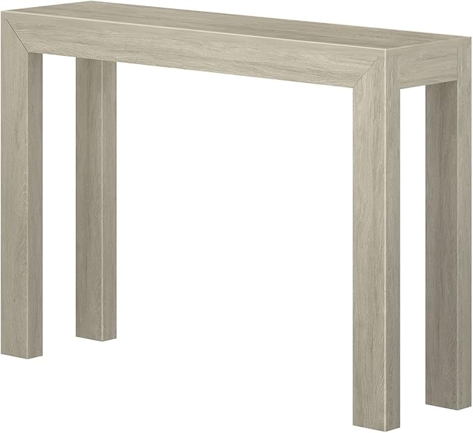 Plank+Beam Modern Solid Wood Console Table, 46.25 Inch, Sofa Table, Narrow Entryway Table for Hallway, Behind The Couch, Living Room, Foyer, Easy Assembly, Seashell