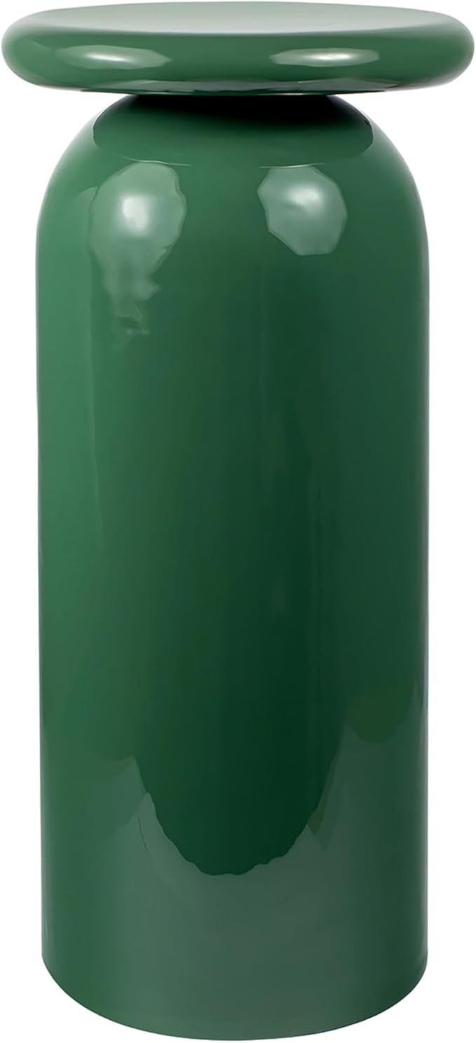 JONATHAN Y END1008A Miles 22.75" Mid-Century Modern Metal Sleek Cylinder Drink Table, Green for Living Room, Bedroom, Office, Bathroom
