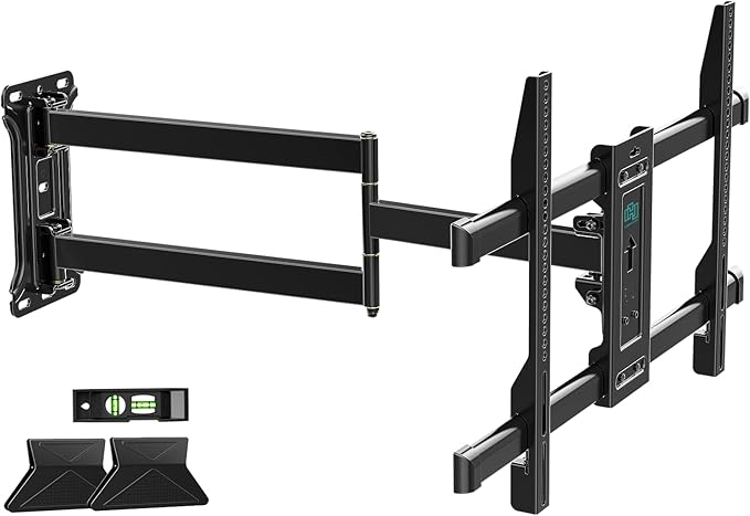 Pre-Assembled Corner TV Wall Mount for 32-80" TVs, Full Motion with Smooth Gliding Extension, 30" Long Arm, Single Stud Installation Holds 100lbs, Max VESA 600x400mm