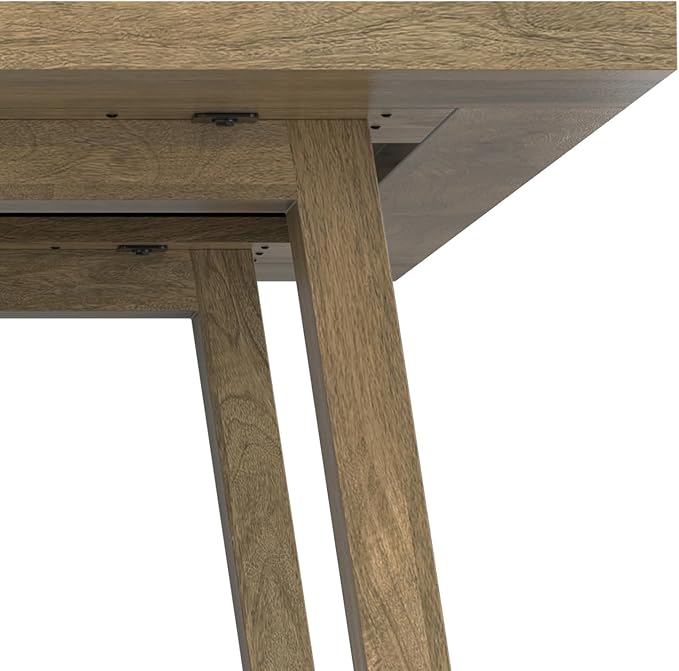 SIMPLIHOME Whitley Dining Table - 72 inch Wide Solid Mango Rectangular Kitchen Table with Trestle Base in Grey Wash, Modern Farmhouse Style for Dining Room or Family Room, Seats 6