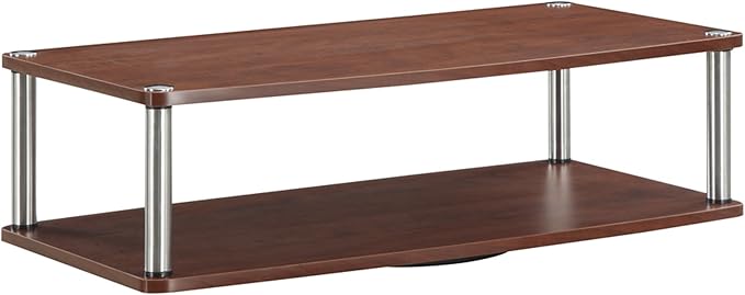 Convenience Concepts Designs2Go XL Two Tier Swivel Riser, Cherry