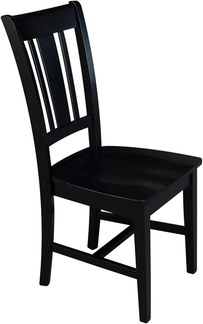 Set of Two San Remo SplatBack Dining Chairs, Black