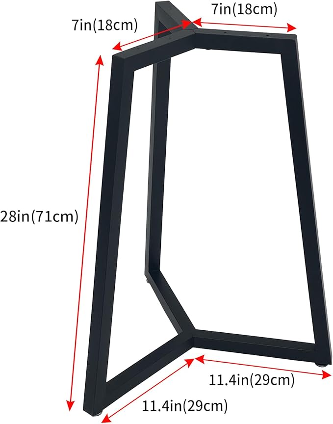 Round Metal Coffee Table Legs,28 Inch Black Iron Dining Table Base Only,Large Circle End Table Legs