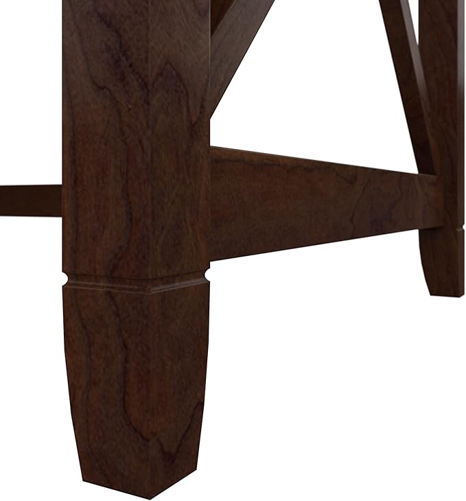 Bush Furniture Key West Writing Desk for Home Office in Bing Cherry 48W Small Modern Farmhouse Table