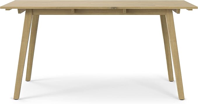 SIMPLIHOME Kona SOLID ACACIA WOOD 65 inch Wide Rectangle Contemporary Outdoor Dining Table in Light Teak for the Dining Room