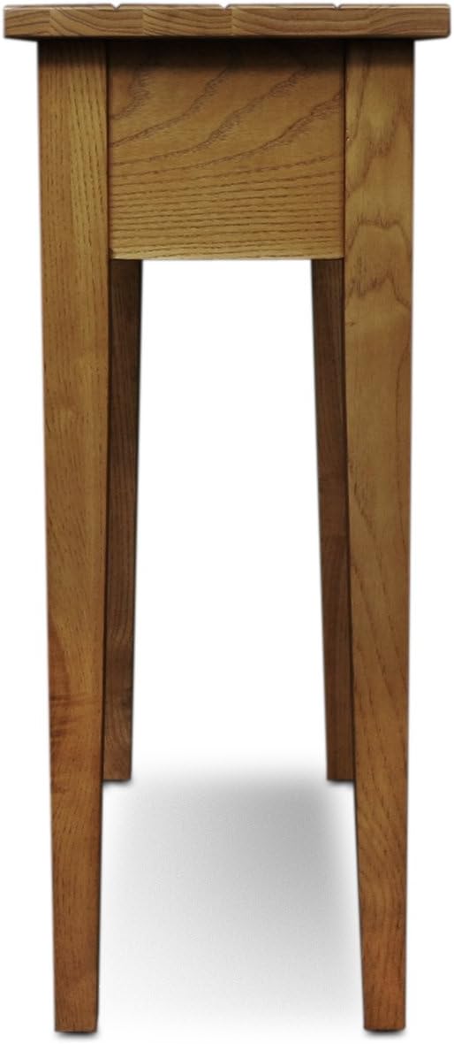 Leick Home, End Table, Solid Wood, Narrow, 1 Drawer, Blackened Hardware, Easy Assembly, 10 in W x 24 in D x 24 in H, Item 9010
