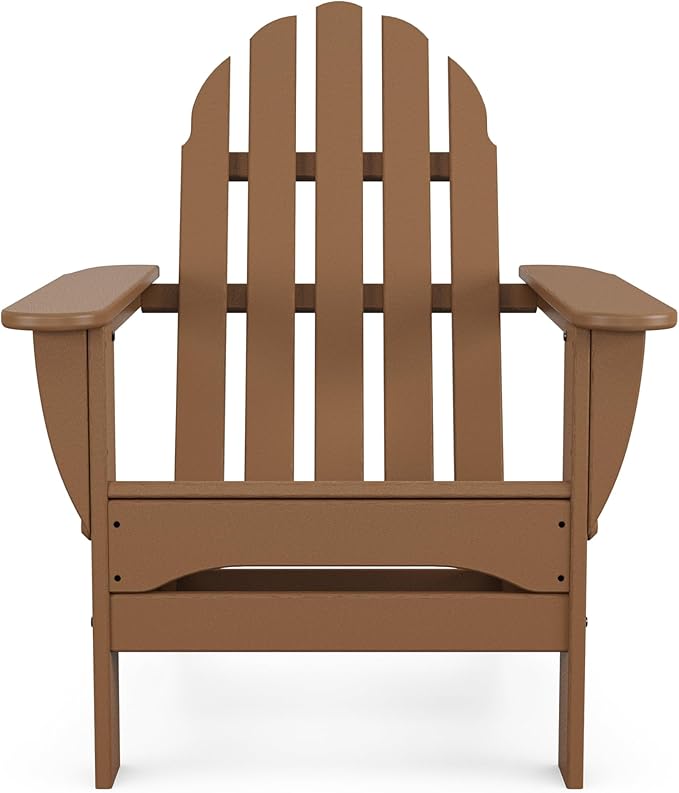 POLYWOOD AD5030TE Classic Folding Adirondack Chair, Height: 35.00" - Width: 29" - Depth: 35.00", Teak