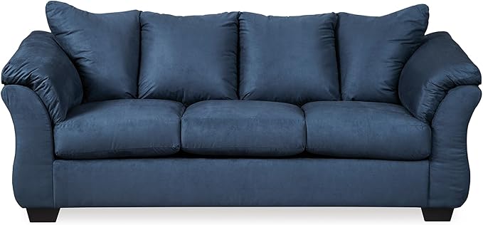 Signature Design by Ashley Darcy Casual Plush Sofa, Dark Blue