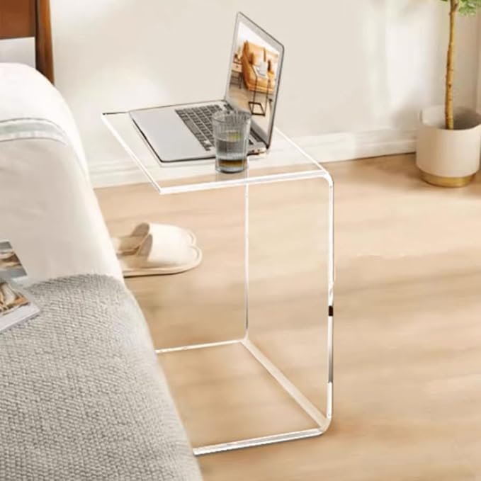 Acrylic 24" Small Table-Multipurpose Modern Furniture for Use as Lap desks, Acrylic Side Table or End Table in Living Rooms, Bedrooms and Offices