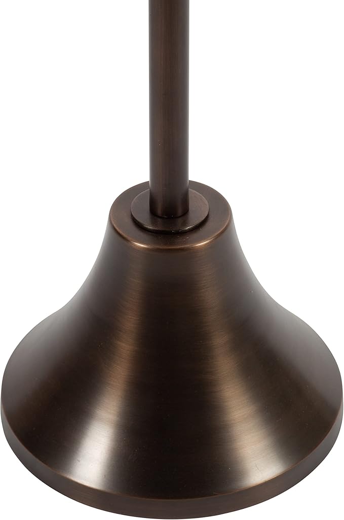 Kate and Laurel Sanzo Modern Pedestal Side Table; 15 x 15 x 24; Bronze; Decorative End Table with Hammered Tabletop for Use as a Bedroom Nightstand or Living Room Accent