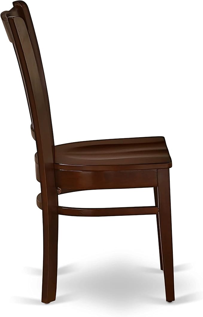East West Furniture HBGR5-MAH-W 5 Piece Dining Table Set for 4 Includes a Round Kitchen Table with Pedestal and 4 Dinette Chairs, 42x42 Inch, Mahogany
