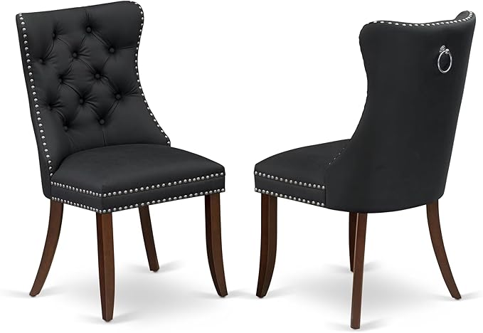 East West Furniture DODA5-MAH-12 5 Piece Dining Table Set Includes a Rectangle Wooden Table with Butterfly Leaf and 4 Polyester Fabric Upholstered Chairs, 42x78 Inch, Mahogany
