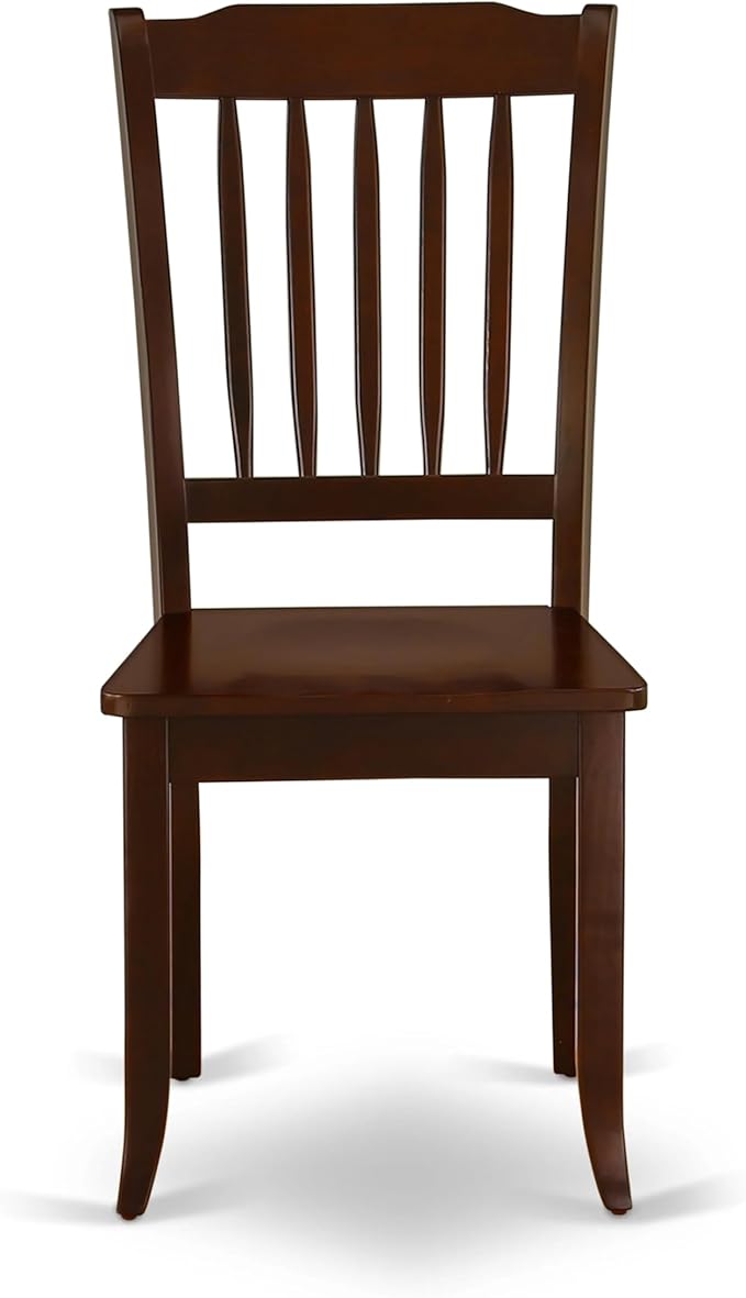 East West Furniture AMDA3-MAH-W 3 Piece Dining Table Set for Small Spaces Contains a Round Kitchen Table with Pedestal and 2 Dining Chairs, 36x36 Inch, Mahogany