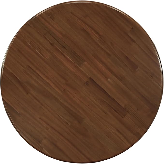 East West Furniture ANDA5-AWA-27 5 Piece Kitchen Table & Chairs Set Includes a Round Dining Table with Pedestal and 4 Polyester Fabric Upholstered Chairs, 36x36 Inch, Antique Walnut