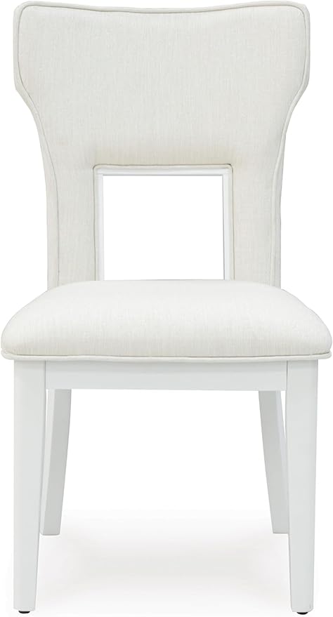 Signature Design by Ashley Chalanna Solid Wood Frame Dining Chair, Set of 2, White