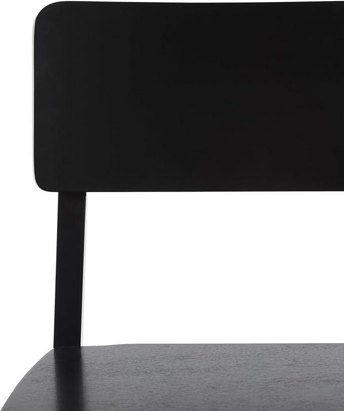 Walker Edison 2-Piece Minimalist Solid Wood Counter Stool, Set of 2, Black