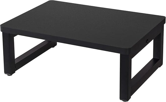 Snughome Wooden Step Stools for Adults Kids, Solid Portable Wooden Bedside Step Stool Adults Hold Up to 350 lb, One Step Foot Stool for Kitchen, Bedroom, Living Room, Bathroom - Self-Assembly(Black)