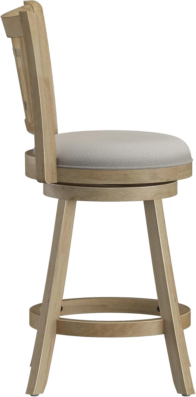 Hillsdale Fairfox 24.5" Wood Swivel Counter Height Stool, Natural