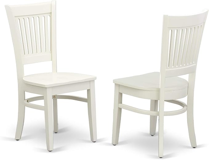 East West Furniture NDVA3-LWH-W 3 Piece Modern Dining Table Set Contains a Rectangle Wooden Table with Dropleaf and 2 Dining Chairs, 30x48 Inch, Linen White