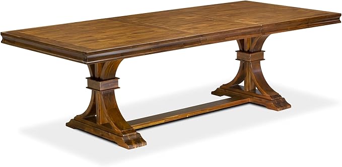 Luxe by East West Furniture - LET-AWA-TP - a Wooden Dining Table with Removable Rectangular Tabletop – Antique Walnut