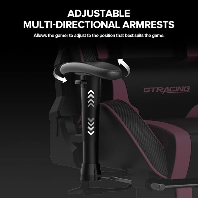 GTRACING Gaming Chair with Footrest Speakers Video Game Chair Bluetooth Music Heavy Duty Ergonomic Computer Office Desk Chair
