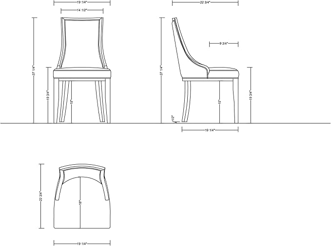 Manhattan Comfort Grand Faux Leather Dining Chairs, Traditional Design with Rectangular Channeling, Solid Beech Wood Frame, Walnut Finish, 300 lb Capacity, Fully Assembled, Set of 6, Light Grey