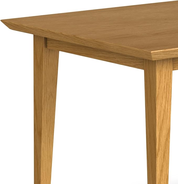 SIMPLIHOME Colby Dining Table, Solid Wood Oak Veneer in Oak, 60 x 36 inches, Contemporary-Style Rectangular Kitchen Table for up to 6 People