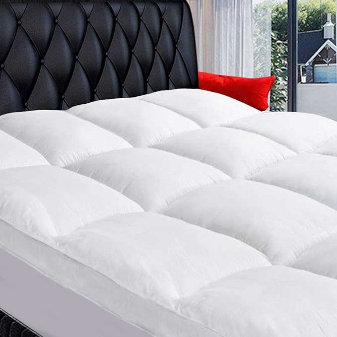 COONP Twin XL Mattress Topper, Extra Thick Pillowtop, Cooling Plush Mattress Pad Cover Cotton Top Bed Topper Protector with 8-21 Inch Deep Pocket