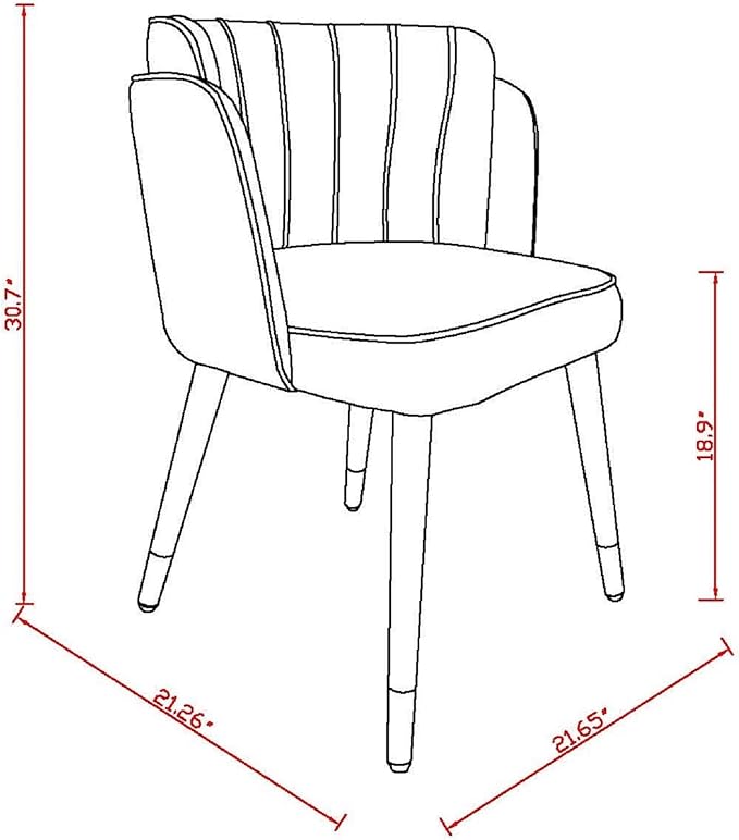 Manhattan Comfort Zephyr Modern Velvet Dining Chair, Solid Wood Frame with Gold-Tipped Splayed Legs, High Density Foam Padding, Vintage Design, Tulip Inspired Accent Furniture, Cream