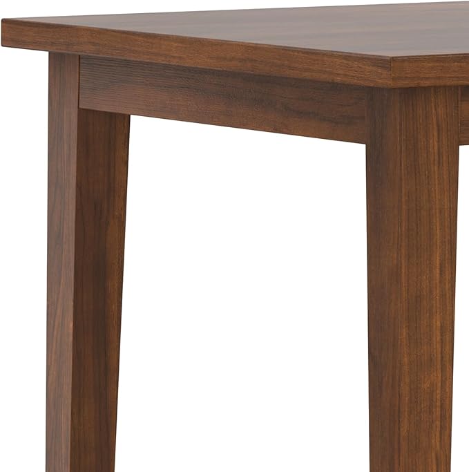 SIMPLIHOME Eastwood Dining Table, Solid Wood Walnut Veneer in Walnut, 66 x 40 inches, Contemporary-Style Rectangular Kitchen Table for up to 6 People