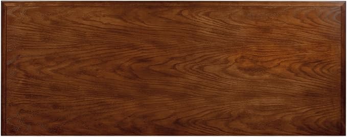 Leick Home 82350 Solid Wood Mission Oak Three Door TV Stand For 55" TVs Universal TV Console Living Room Storage Shelves Entertainment Center, Mission Oak