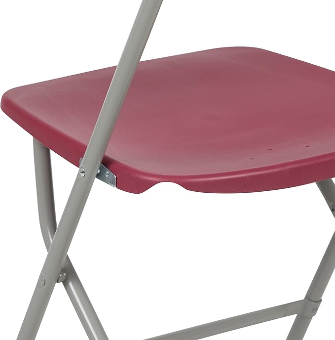 Flash Furniture Hercules Series Plastic Folding Chair - Red - 4 Pack 650LB Weight Capacity Comfortable Event Chair-Lightweight Folding Chair