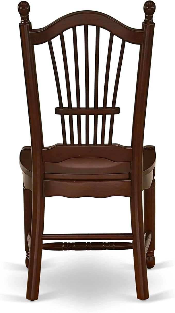 East West Furniture MZDO3-MAH-W 3 Piece Dining Room Furniture Set Contains a Rectangle Kitchen Table with Dropleaf and 2 Dining Chairs, 36x54 Inch, Mahogany