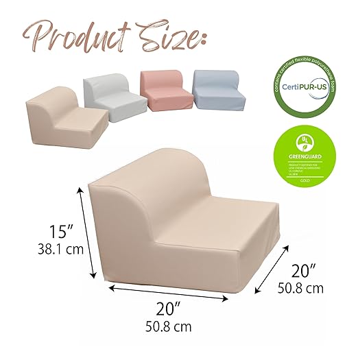 Children's Factory Library Loungers, Flexible Seating Classroom Furniture, Comfy Kids Chairs, Soothing Elements Colorway, Set of 4