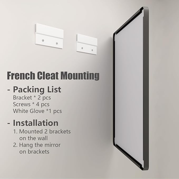 48x40 Inch Black Metal Framed Bathroom Mirror for Wall, Large Rounded Rectangle Mirror, Matte Black Bathroom Vanity Mirror, Anti-Rust, Shatterproof, Hangs Horizontally or Vertically