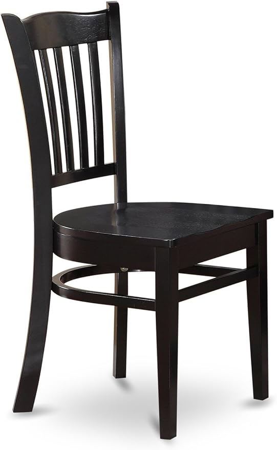 East West Furniture LGGR5-BLK-W 5 Piece Dining Room Furniture Set Includes a Rectangle Kitchen Table with Butterfly Leaf and 4 Dining Chairs, 42x84 Inch, Black