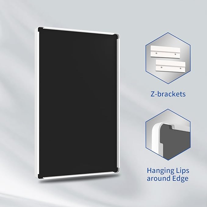 WEER White Bathroom Mirror 36X30 Inch, Rounded Rectangle White Metal Frame Mirror, Matte White Bathroom Vanity Mirror with Tempered Glass, Anti-Rust, Hangs Horizontally or Vertically