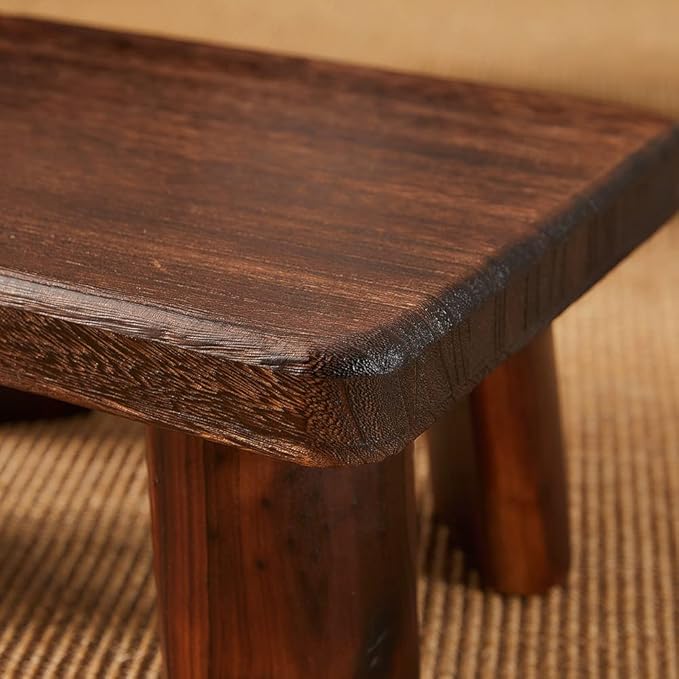 Wooden Stool, Rectangular Bedside Step Stool, Step Ladder for Kitchen & Bathroom, Foot Rest Stool Under Desk, Super Sturdy Hold Up to 500 LBS (14.2"x10.6"x10.6")