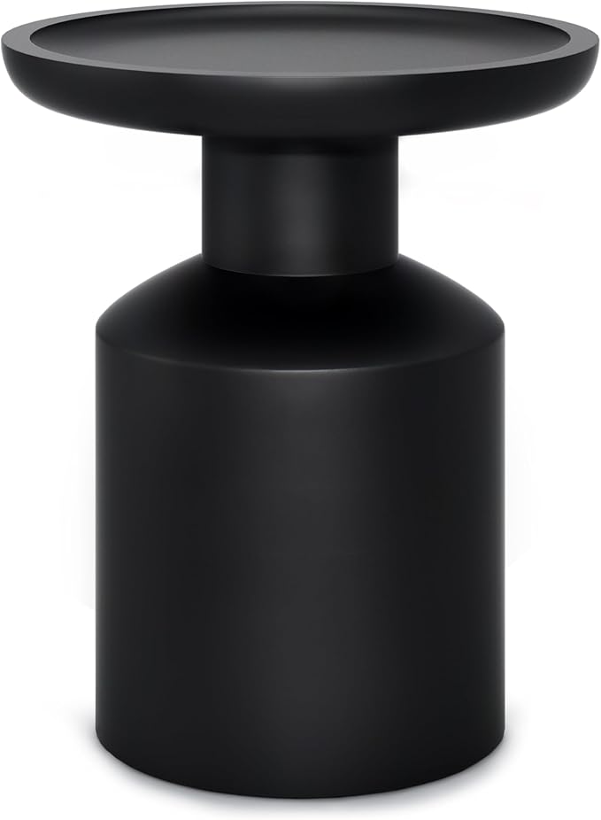SIMPLIHOME Haynes 16-inch Wide Solid Mango End Table in Black, Handcrafted Boho-Style Accent Table for Living, Bedroom, or Home Office, Assembled