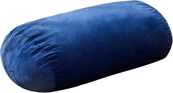 Hobestluk 6FT Bean Bag Chair Large Beanbag Lounger with Removable Cover Adult Bean Bag Chair with Portable Handle Desgin for Living Room Bedroom (Blue, 6FT)