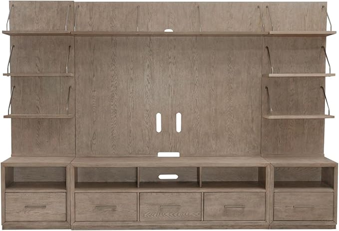 Liberty Furniture City Scape Entertainment Center with Piers - Burnished Beige