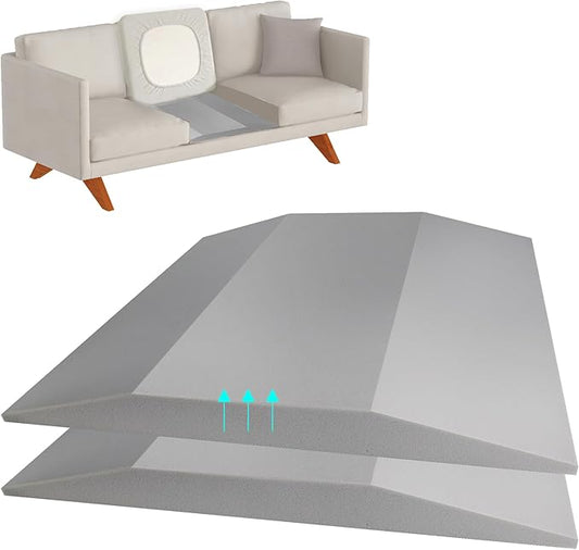 2 Pcs Couch Cushion Support for Sagging Seat High Density Trapezoidal Couch Supports for Sagging Cushions Grey Sofa Cushion Support Under Couch Cushion Support Fixes The Sag Problem