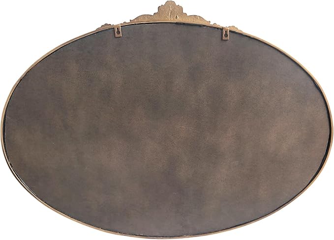 WAMIRRO Oval Mirror,Gold Traditional Vintage Ornate Baroque Mirrors,Antique Brass Mirrors for Entryway/Fireplace/Living Room/Hallway/Bathroom.36“X24“Gold