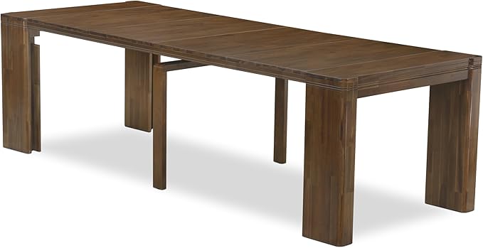 X02DA-2C8-12 6-Pc Dining Set Includes an Extendable Rectangle Kitchen Table, 1 Coffee Table, 2 Polyester Dining Chairs and 2 Modern Benches, 39x120 Inch, Antique Walnut