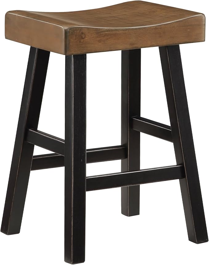 Lexicon Bar Table Set for 3, Small Kitchen Table Set Kitchen Island Table with 3 Saddle Bar Stools, 4 Piece Dining Table Set for Breakfast Nook, Living Room, Apartment, Counter Height, Black/Brown