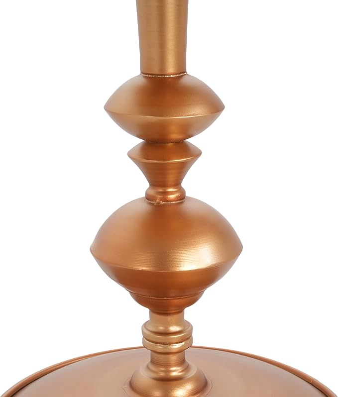 Christopher Knight Home Dolia Decorative Small End Table, Indoor Round Side Table with Unique Rounded Leg, Antique Gold Finish Coffee Table, Vintage Metal Accent Furniture, Multi Functional, Gold